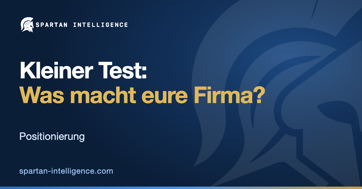 Kleiner Test: Was macht eure Firma eigentlich?