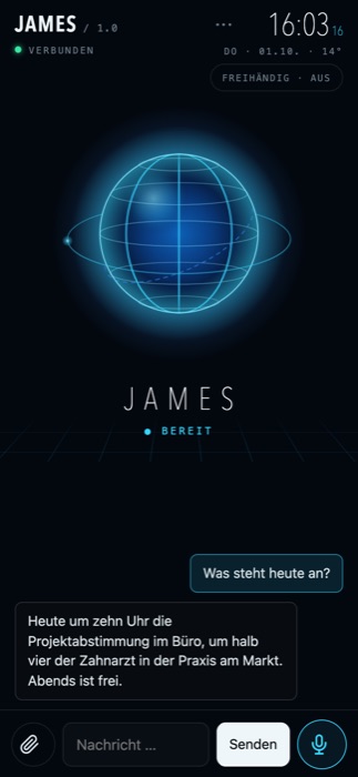 HUD auf dem iPhone, Darstellung Orb
