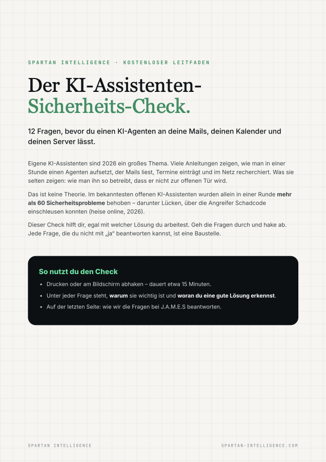 Titelseite: Der KI-Assistenten-Sicherheits-Check